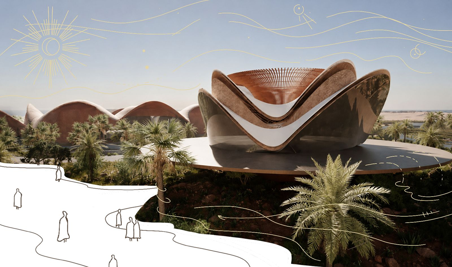 Architecture integrated with its natural landscape
