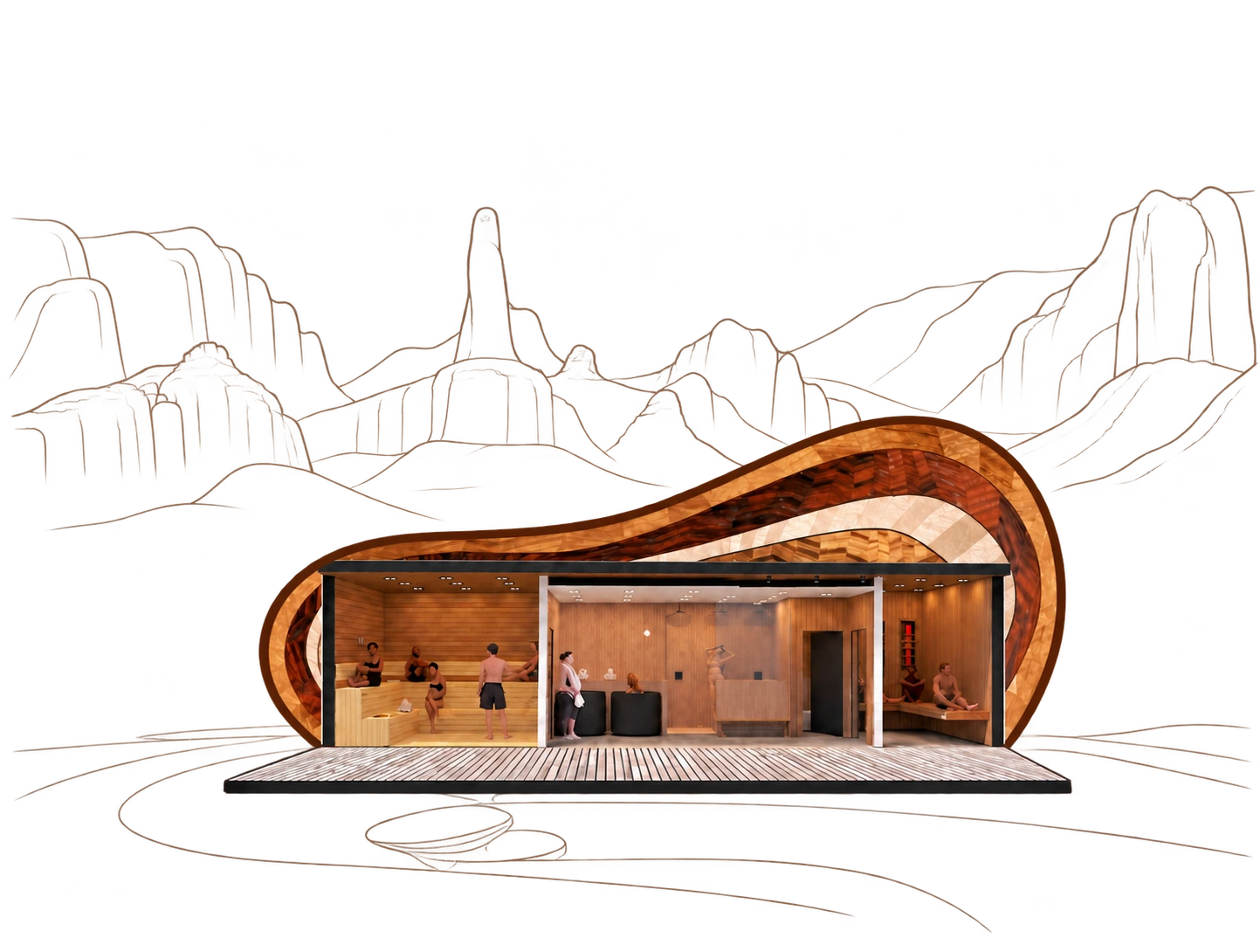 Aroha Spa conceptual environment