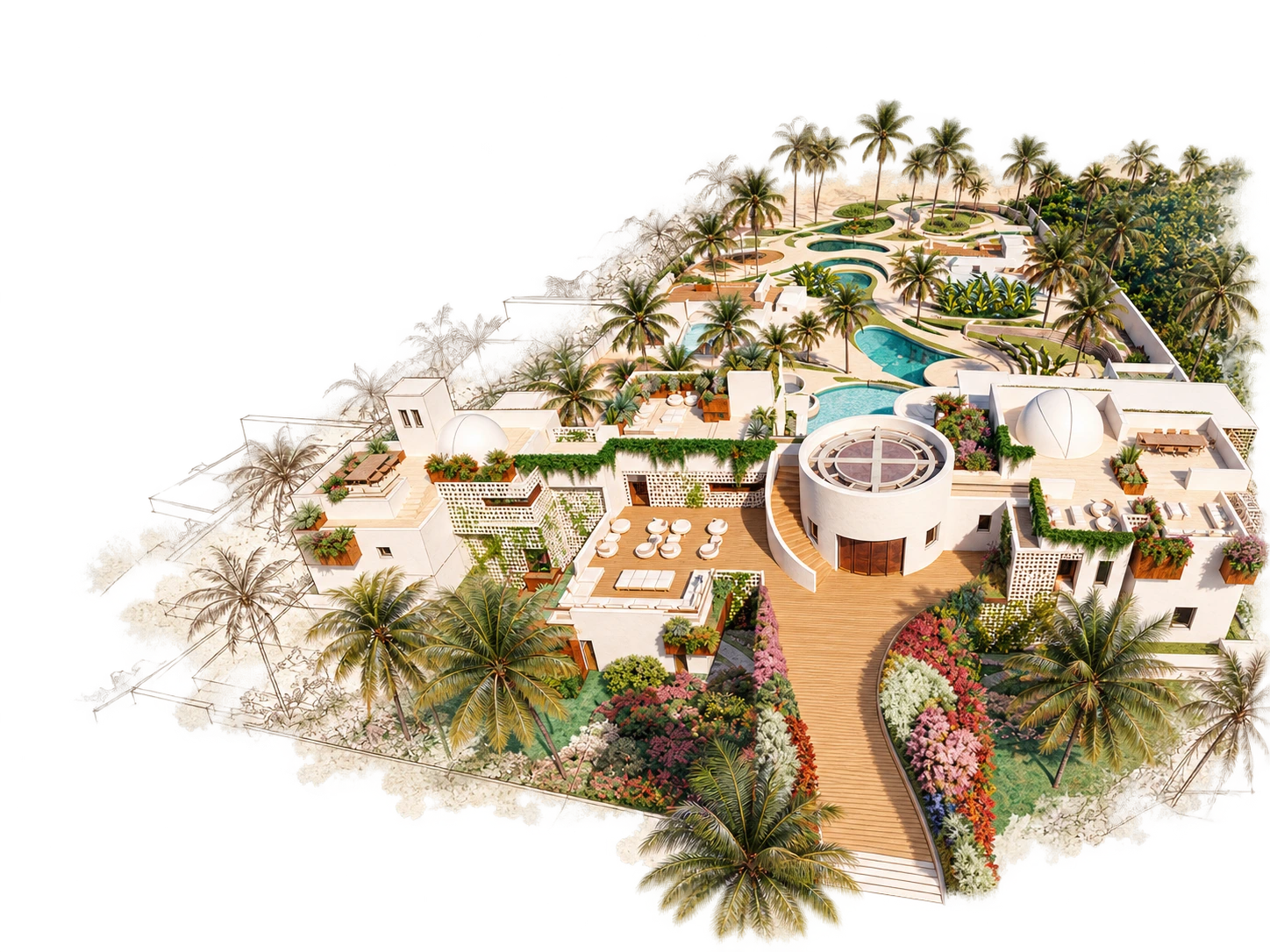 Villa Celestia architectural landscape