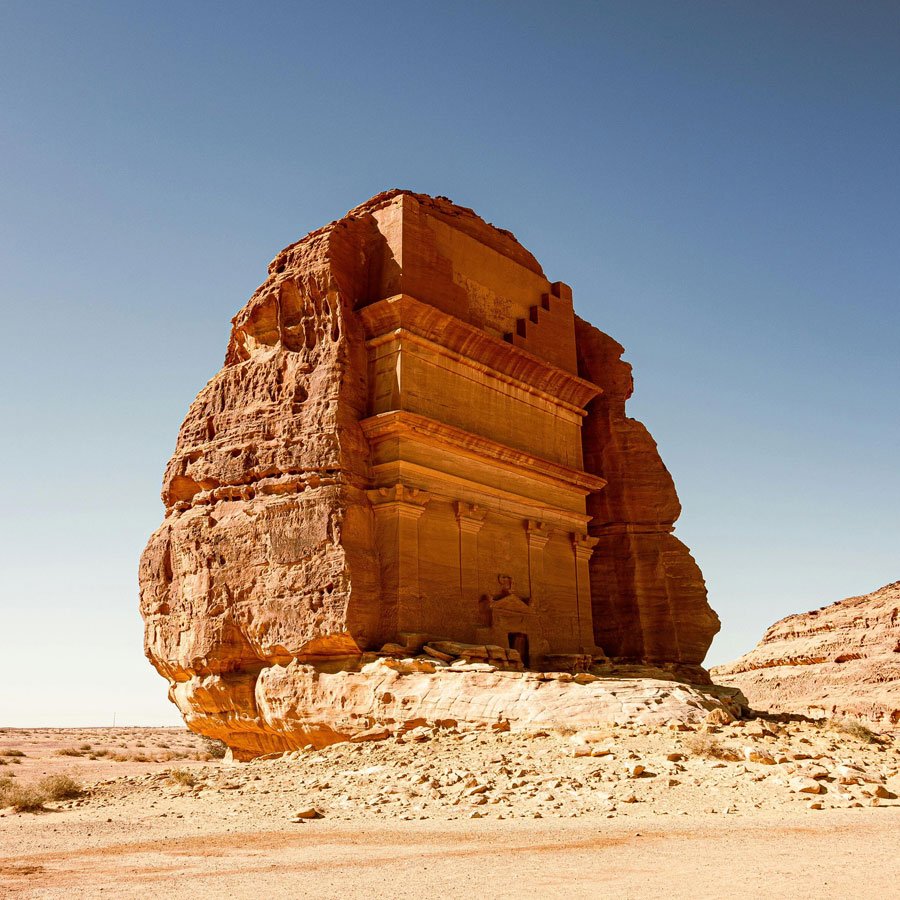 Courtyard with night-sky framing