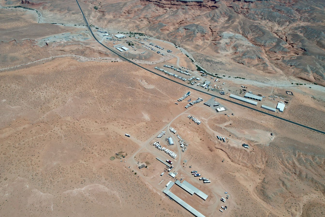Desert-tone solar courtyard
